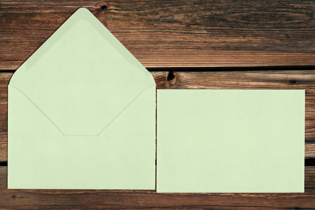 Briefhüllen 110x156 mm Nassklebend Hellgrün 120 g/qm